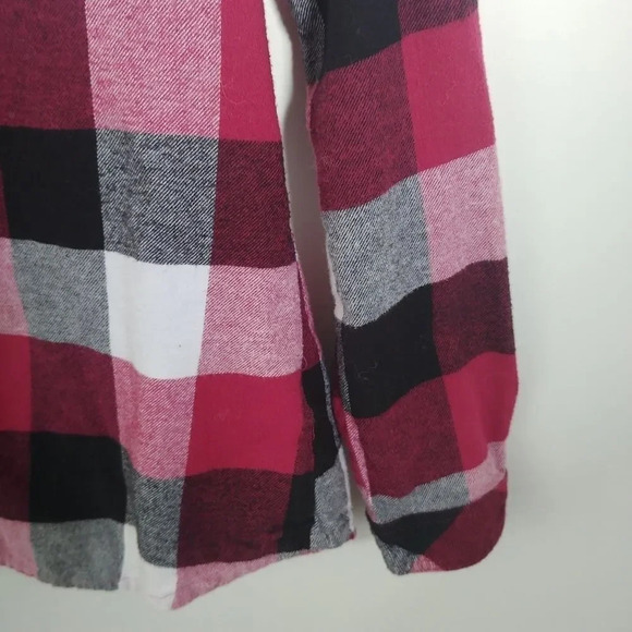 Tag Flannel Plaid Blouse Shirt, Checkered, M - Picture 6 of 7